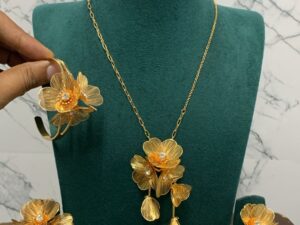 3D Flower Design Combo Necklace