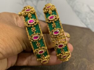 Jadau Bangles- Green