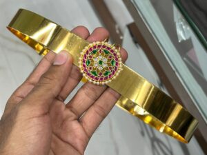 Round Design Jadau Design Stones Hipbelt